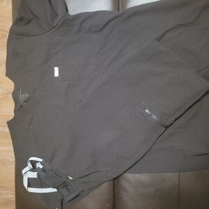 Figs Black Scrub Top with Pocket Small And Pants Xsmall